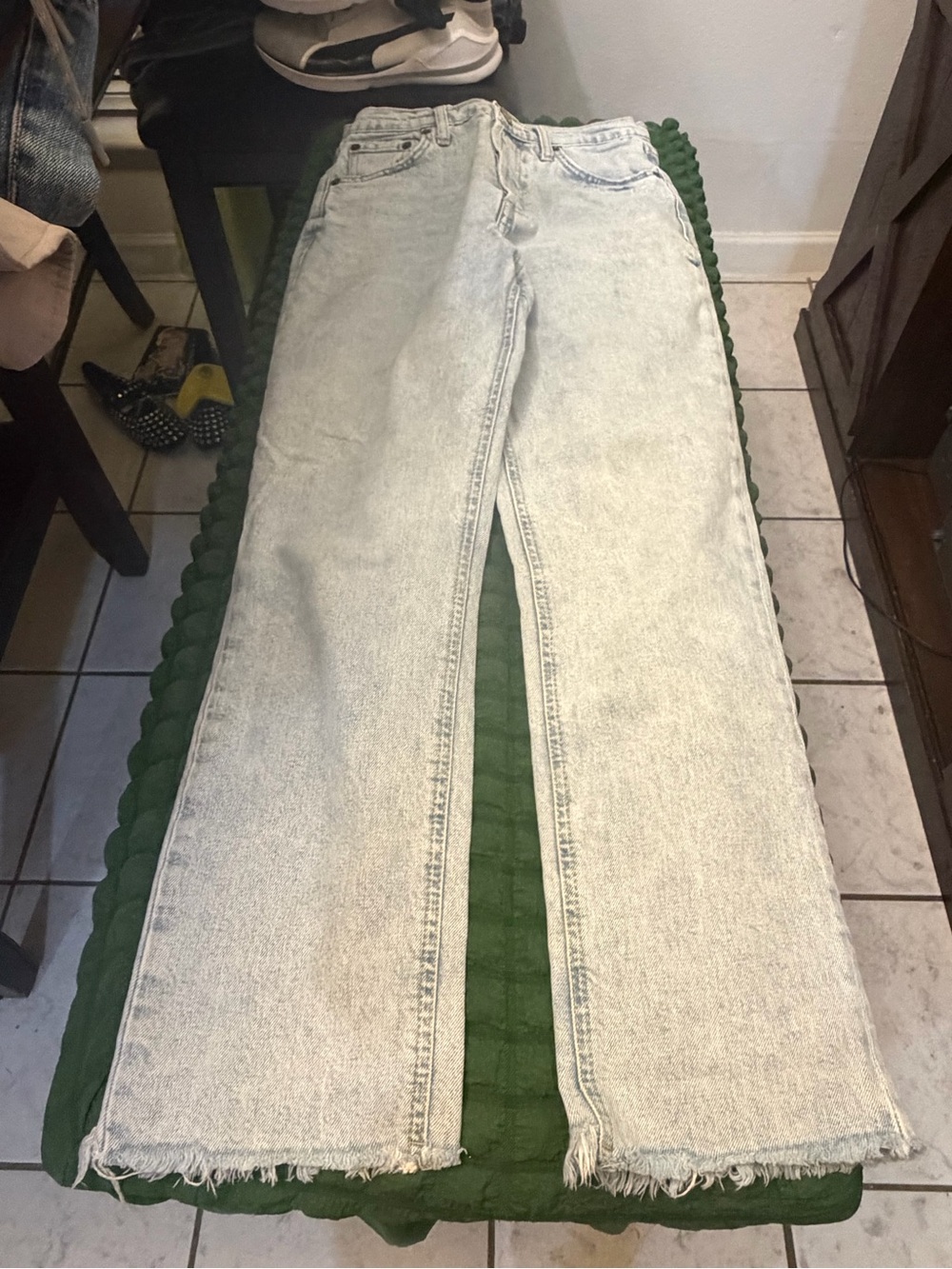 Zara Light Blue Wide Leg Jeans